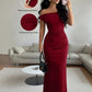 Off The Shoulder Form Fitting Dress