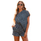 Women's European And American Loose Slant Collar Jumpsuit Shorts