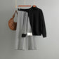 Half Turtleneck Loose Knitted Top Wide Leg Pants Two-piece Set