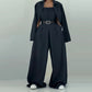 Women's Jumpsuit Long Sleeve Short Suit Two-piece Set