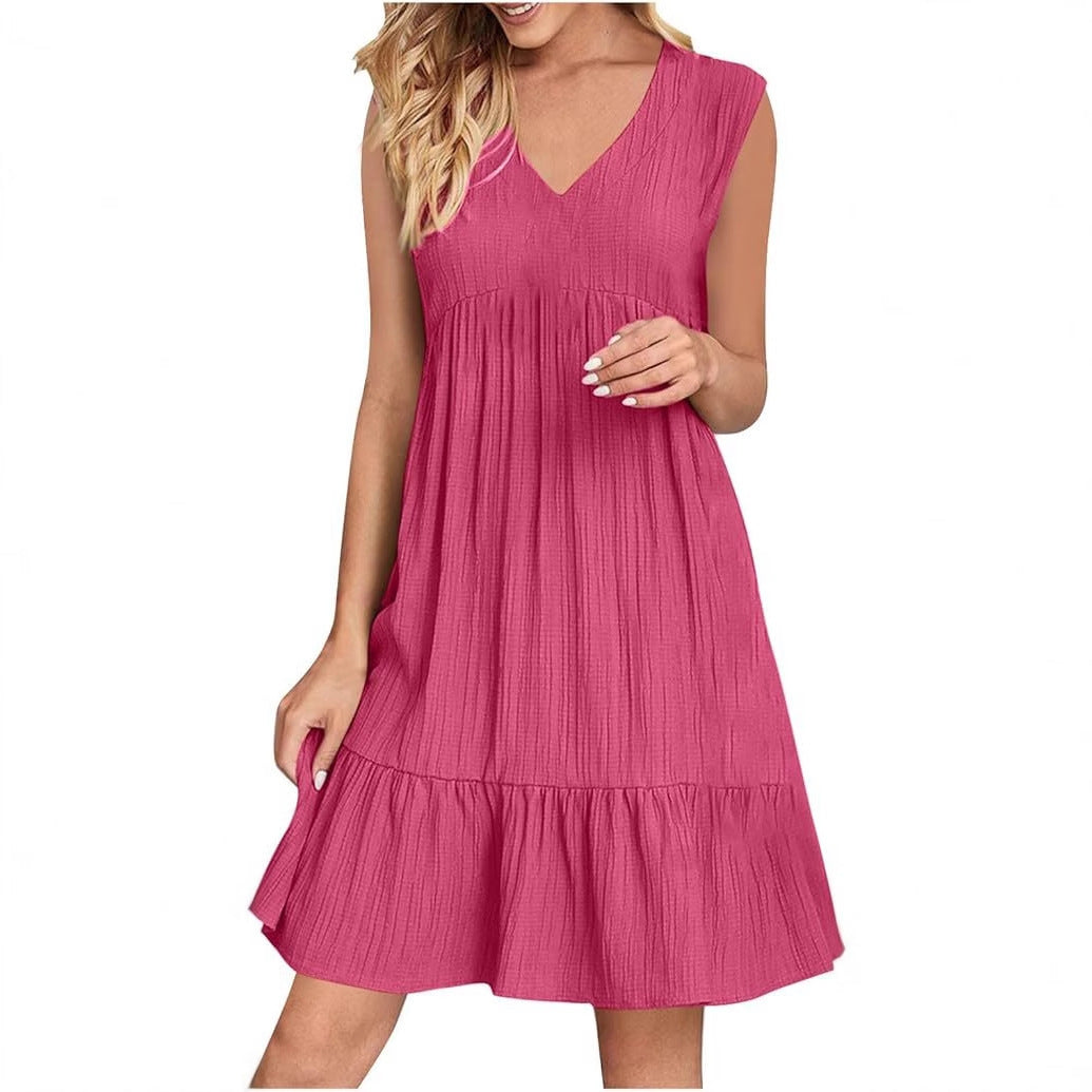 V-neck Niche Design Casual Elegant Lines Dress