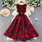 Stylish High-End Jacquard Square-Neck Sleeveless Dress For Women