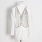 Costume femme style européen et américain, col en V, dos nu, couleur unie, petit