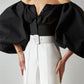 Spring And Summer New Design Sense Long Sleeve Bubble Lantern Sleeve Off-shoulder Women's Clothing Shirt