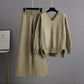 Western Style Fashionable Wide Leg Pants Women's Two-piece Suit
