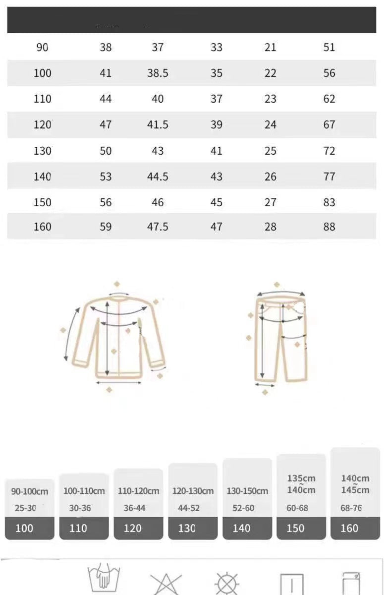 Children's Winter Fleece Lining Sweatshirt And Sweatpants Two-piece Set