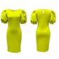 Dress Black Puff Sleeve Sheath