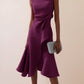 Women's Sleeveless Round Neck Red Temperament Dress