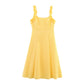Wooden Ear Decorative Embossed Sling Dress