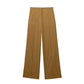Linen Double Breasted Suit Coat Vest Straight-leg Pants Suit