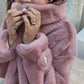 Veste d'hiver à capuche en fausse fourrure de coton épais