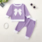 Ensemble pull gaufré imprimé pour fille