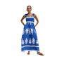 Beach Dress Vacation Style Printed Strapless Dress