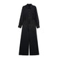 European And American Style Design With Belt Wide Leg Jumpsuit
