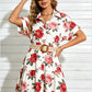 Womens Slimming Belt Short-Sleeve Dress