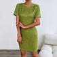 Womens Fashionable Round-Neck Sexy Slim-Fit Sheath Dress