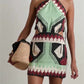 Open-back Printed Beach Skirt