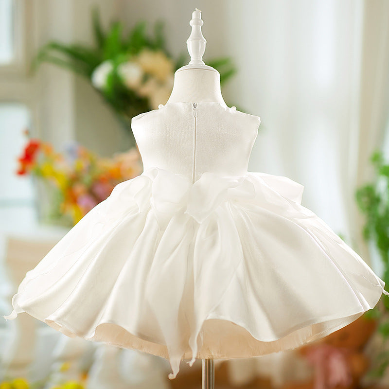 White Sweet Pettiskirt Baby Full-year Birthday Dress