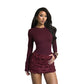 Three-dimensional Floral Patchwork Long-sleeve Dress