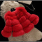New Fur Coat Women's Fox Fur Cropped Slim Fit
