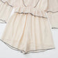 Ruffled Playsuit With V-neck Waist Long