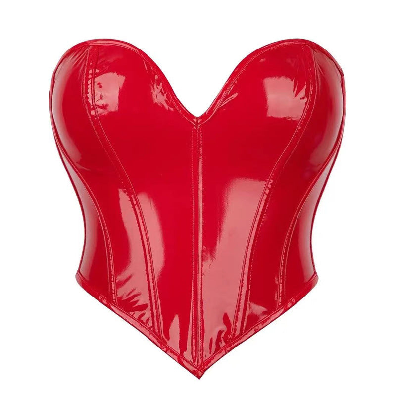 Women's Fashion Zipper Belly Tube Top Corset