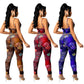 Combinaison pantalon imprimée en maille pour femme