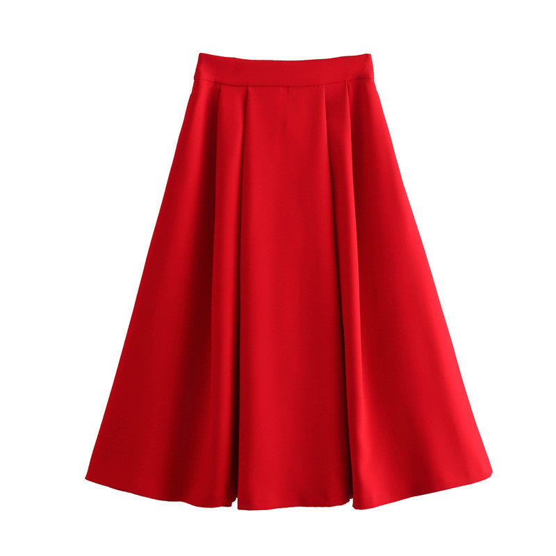 Spring New European And American Style Slim Suit Jacket Skirt Pleated Skirt Outfit