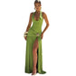 Women's Fashion Personality Slim Fit Fold Split Dress