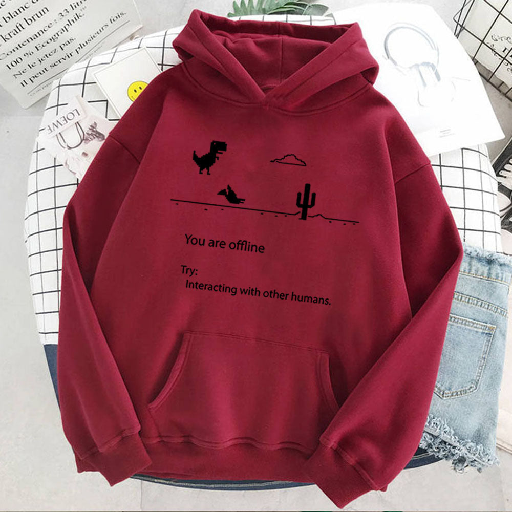 Women's Retro Dinosaur Fashion Casual Sweater