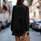 Clean Color Slim Long Sleeve Pocket Woolen Women's Coat