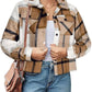 Women's Fashion Short Plaid Jacket