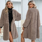 Manteau en fourrure mi-long ample et décontracté, commerce extérieur