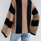 Women's Round Neck Striped Knitted Sweater