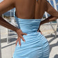 Summer New Lace-up Halterneck Open-back Dress