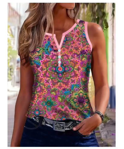 Spring And Summer New European And American Ladies V-neck Vest T-shirt Sling