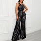 Noble Sequin Sequin Sleeveless Wide Leg Pants