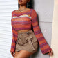 Women's Fashion Hollowed-out Long-sleeved Sweater