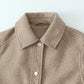 Veste courte douce et décontractée pour femme