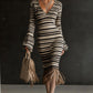 Womens Knitted Effect Sweater Dress