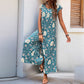 European And American Jumpsuit Printed Wide Leg Jumpsuit