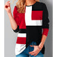 Women's Geometric Colorblock Long Sleeve T-Shirt
