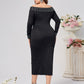 Autumn And Winter Long Sleeve Slim-fit Sequined Dress