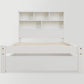 Bed With Shelves, White Wooden Storage Bed, Underbed Drawer - 3FT Single 90 X 190 Cm Frame Only