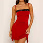 Robe à bretelles contrastante pour vacances en bord de mer pour femme