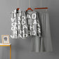 Elegant Knitting Suit Letter Shawl Woolen Round Neck Casual Wide Leg Pants