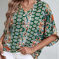 Women's Bohemian Print Button Detail Shirt