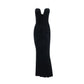 V-neck Velvet Tube Dress Figure-hugging Evening Gown Maxi Dress