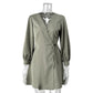 Women's Elegant Simple V-neck Slim Tie-waist Dress