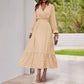Elegant Cross-Border Fit-and-Flare Jacquard Dress